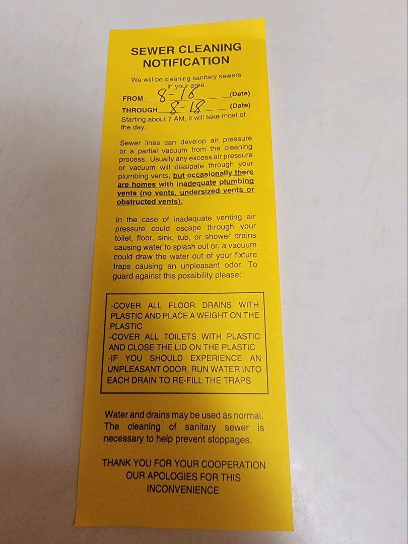 City of Yutan Sewer Cleaning